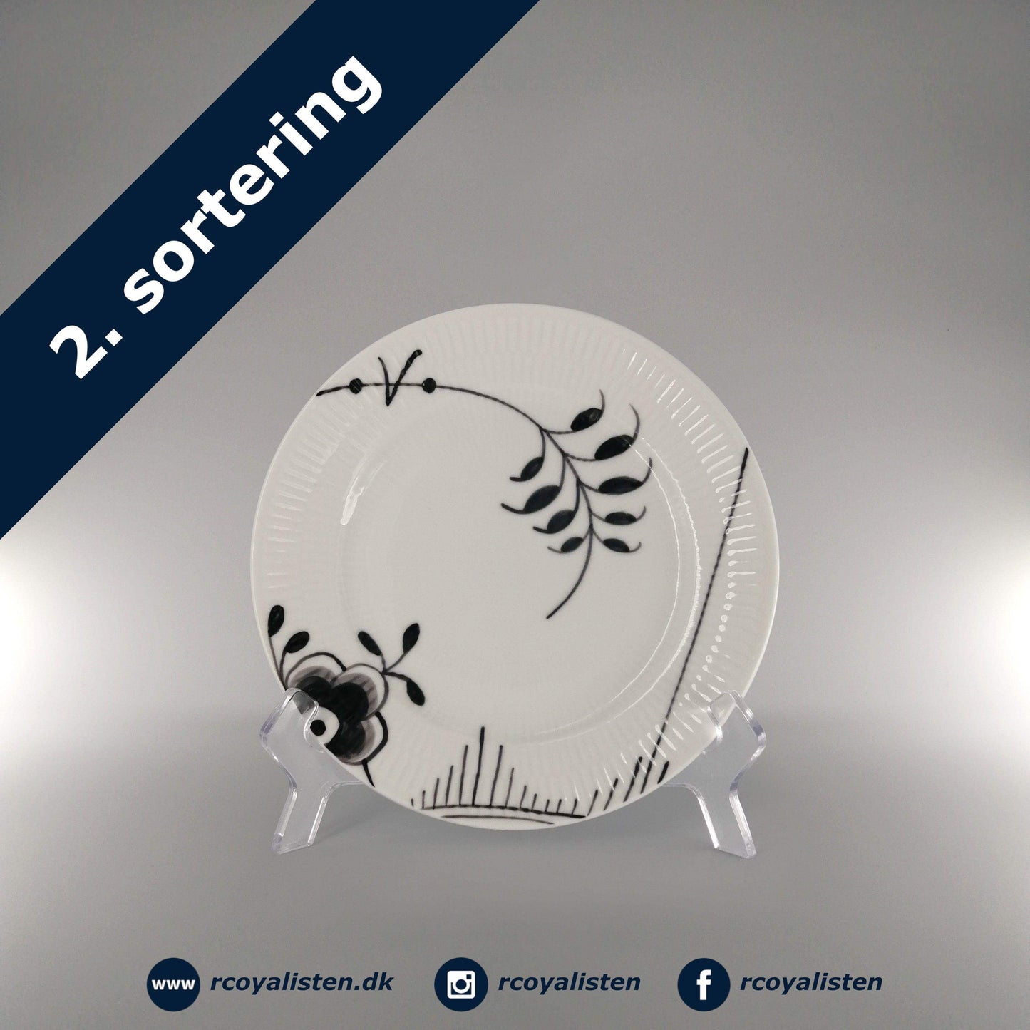 Sort Mega Riflet Tallerken #2 (19 cm) - RCoyalisten.dk