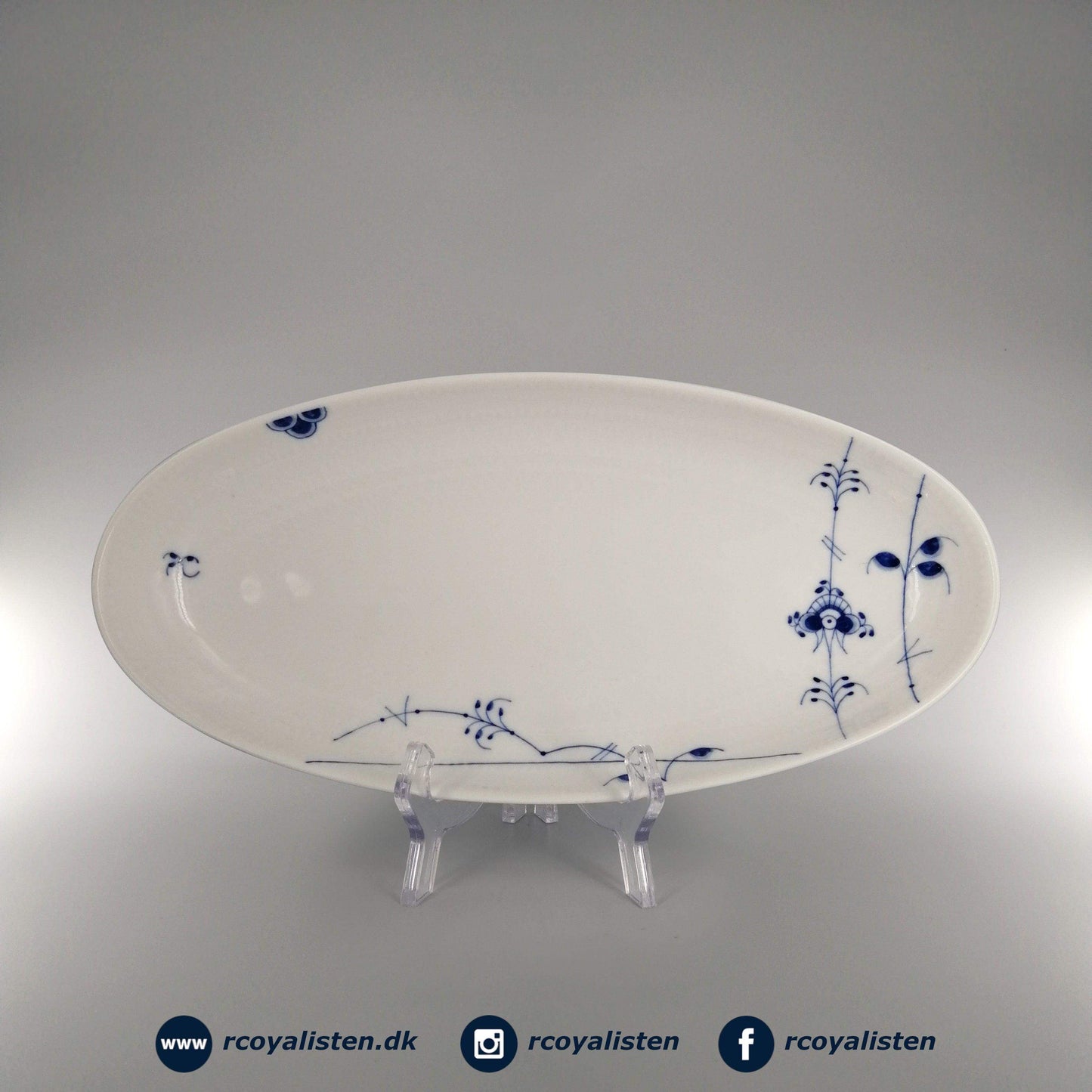 Blå Palmette Fad (32 cm) - RCoyalisten.dk