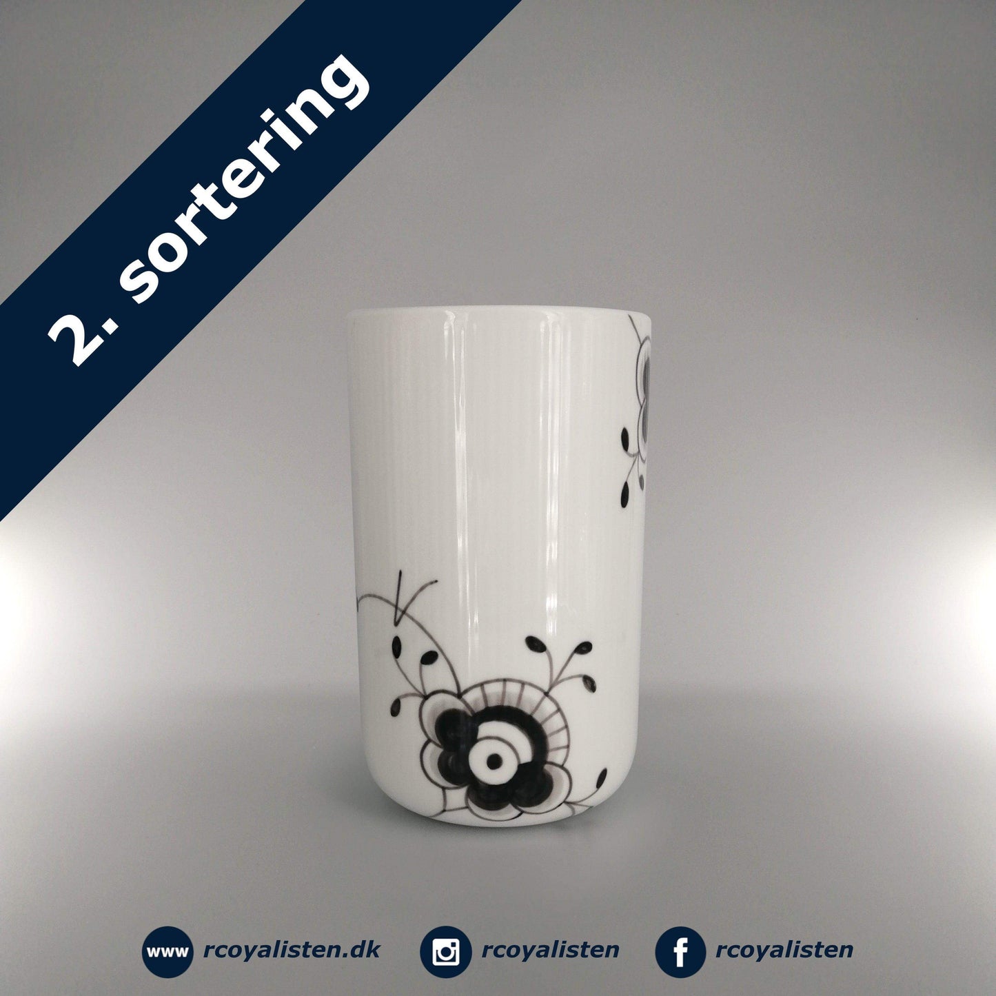 Sort Mega Riflet Opbevaringskrukke (19 cm / 115 cl) - Bund - RCoyalisten.dk