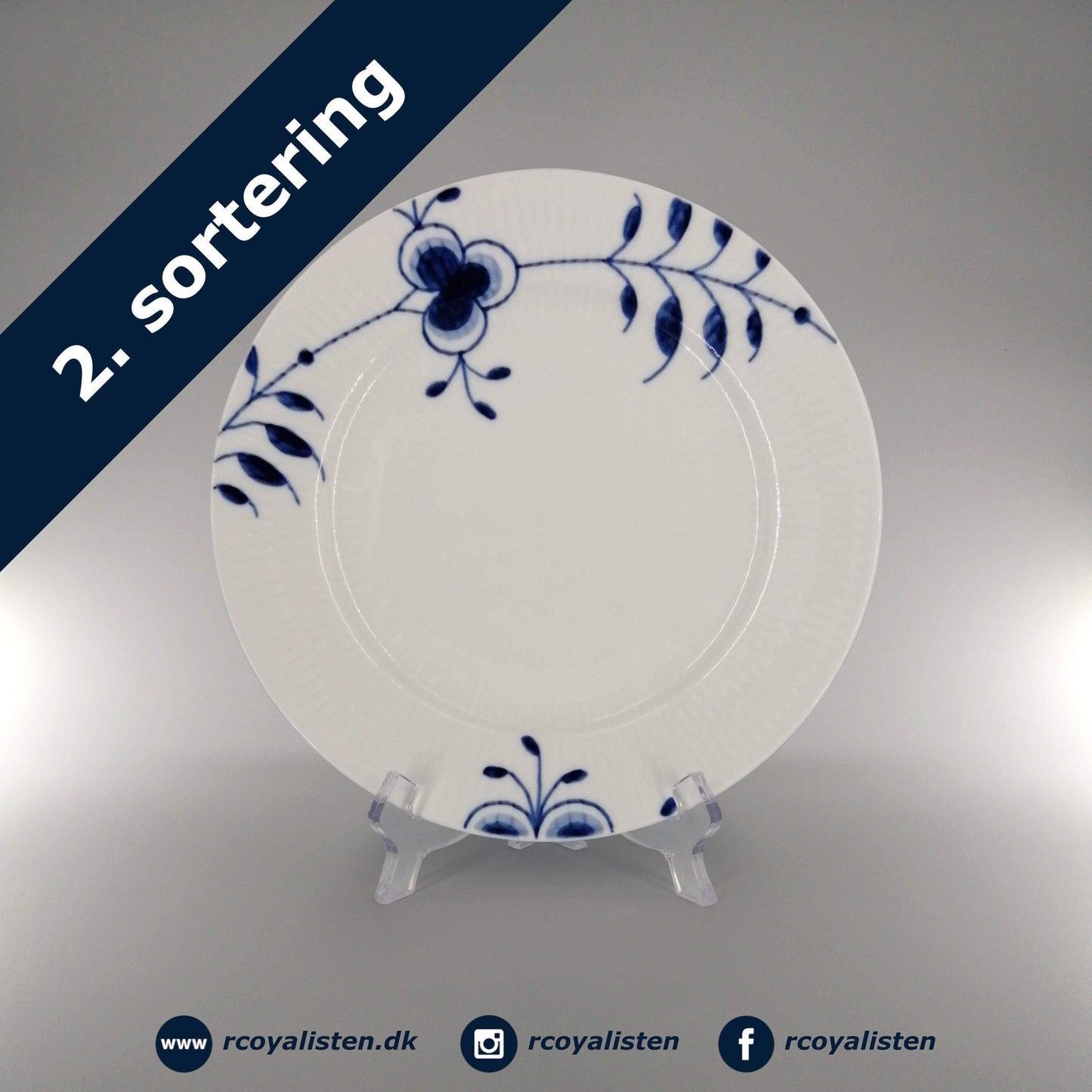 Blå Mega Riflet Tallerken #8 (22 cm) - RCoyalisten.dk