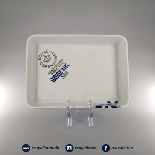 Blå Mega Riflet Rektangulær Fad (22 x 16 cm) - RCoyalisten.dk