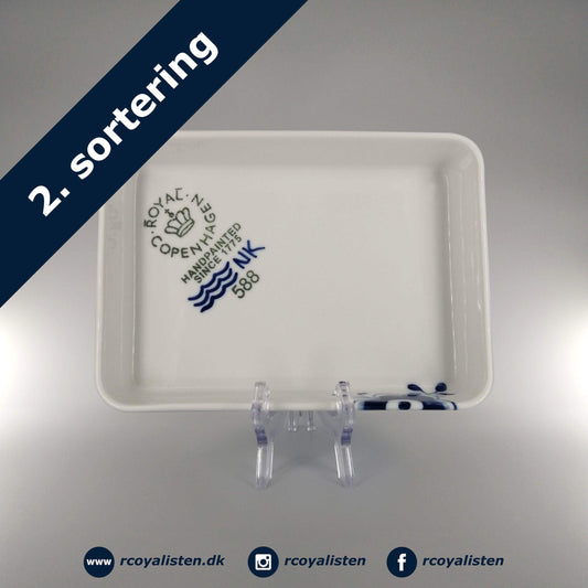 Blå Mega Riflet Rektangulær Fad (22 x 16 cm) - RCoyalisten.dk