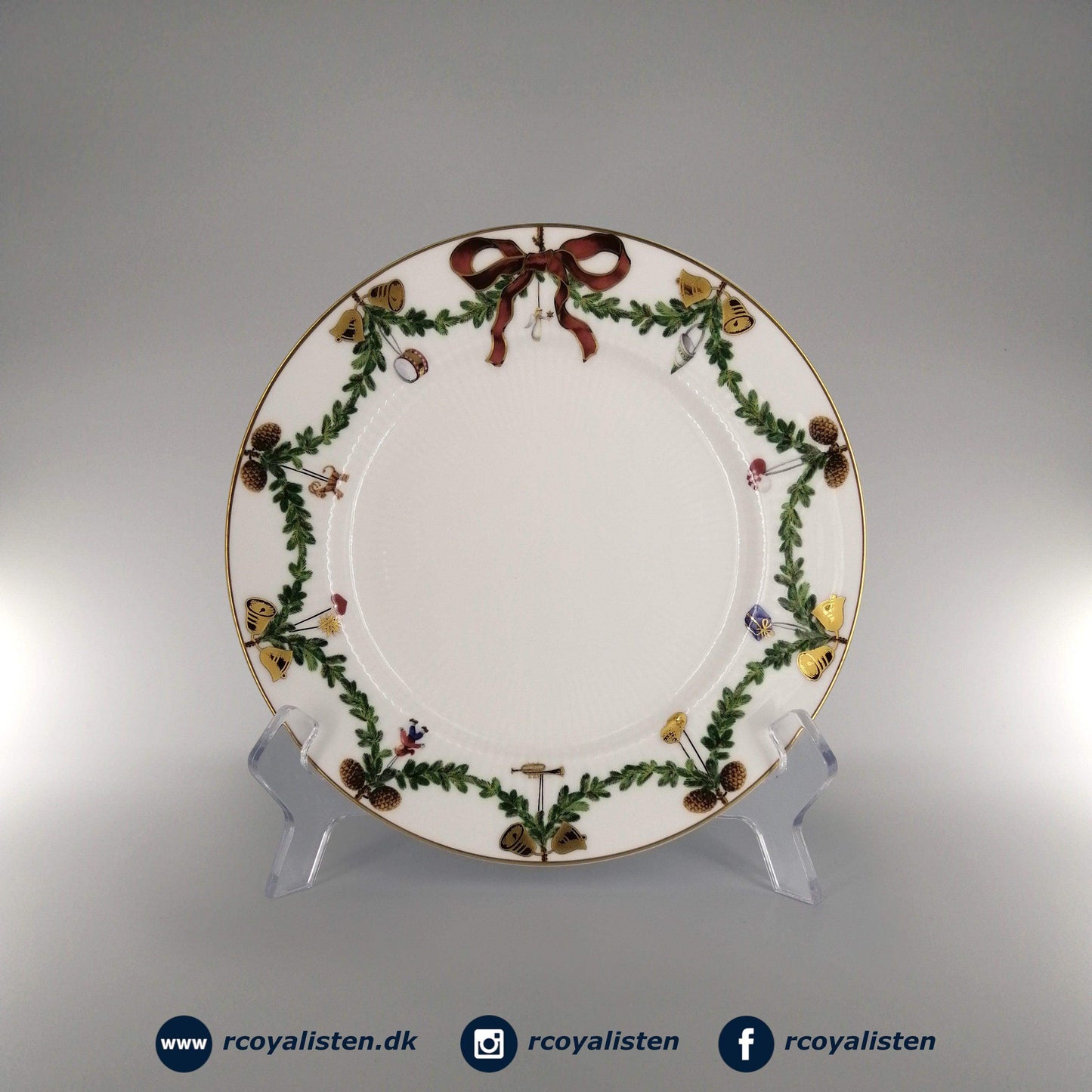 Stjerne Riflet Jul Tallerken (19 cm) - RCoyalisten.dk