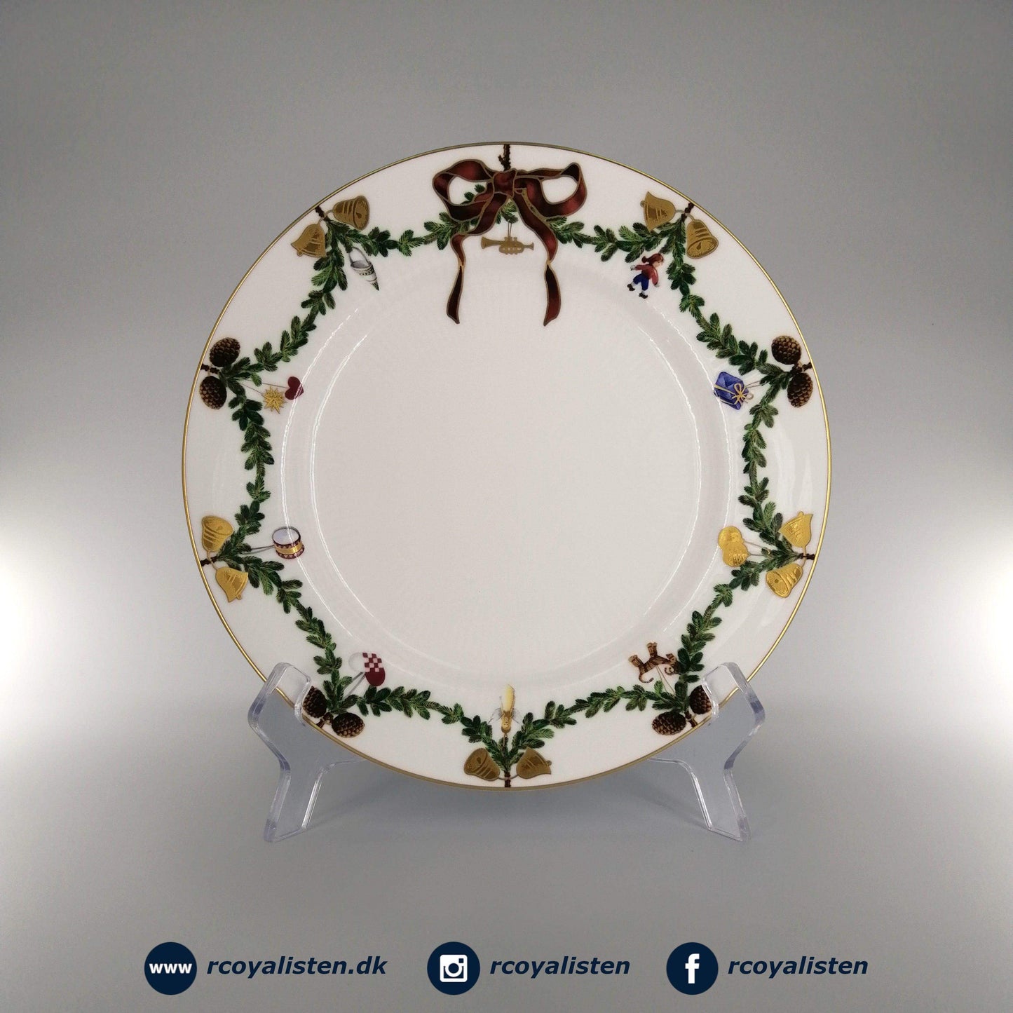 Stjerne Riflet Jul Tallerken (22 cm) - RCoyalisten.dk