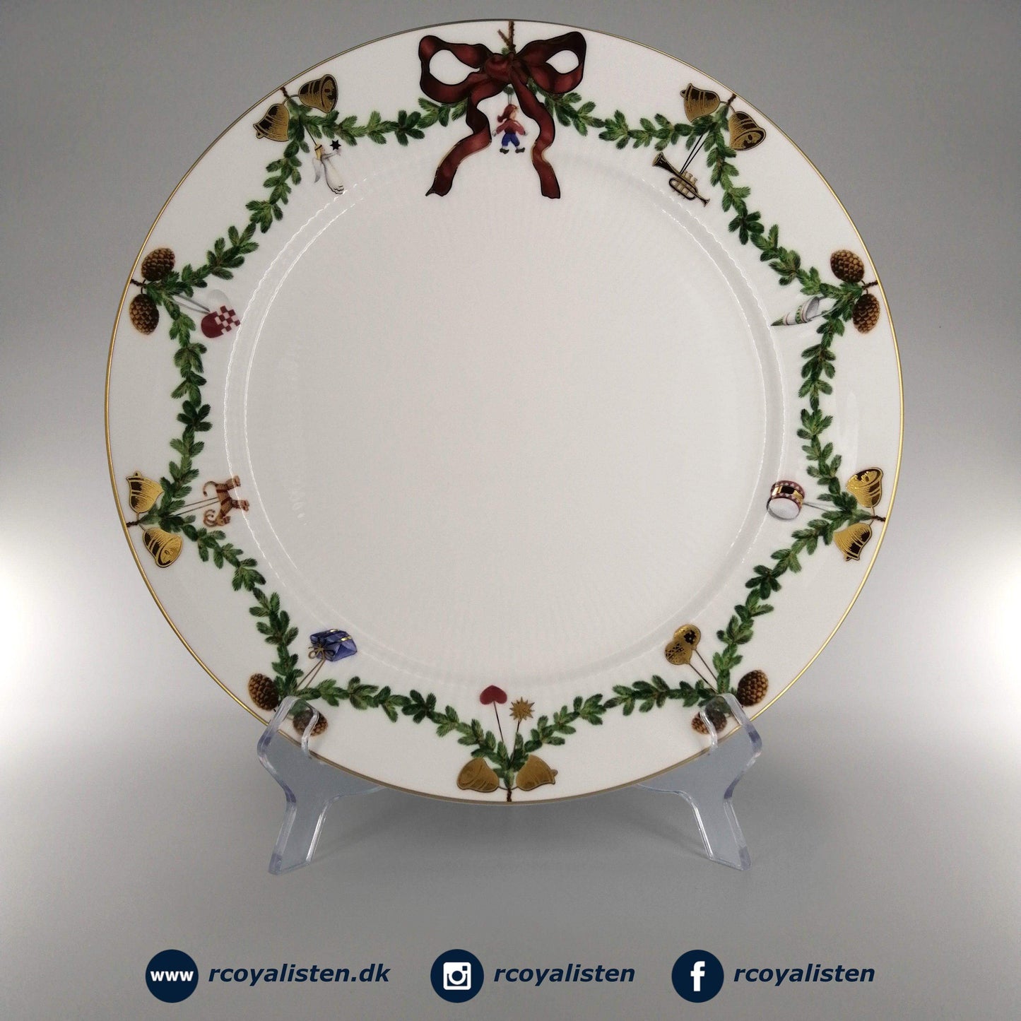Stjerne Riflet Jul Tallerken (27 cm) - RCoyalisten.dk