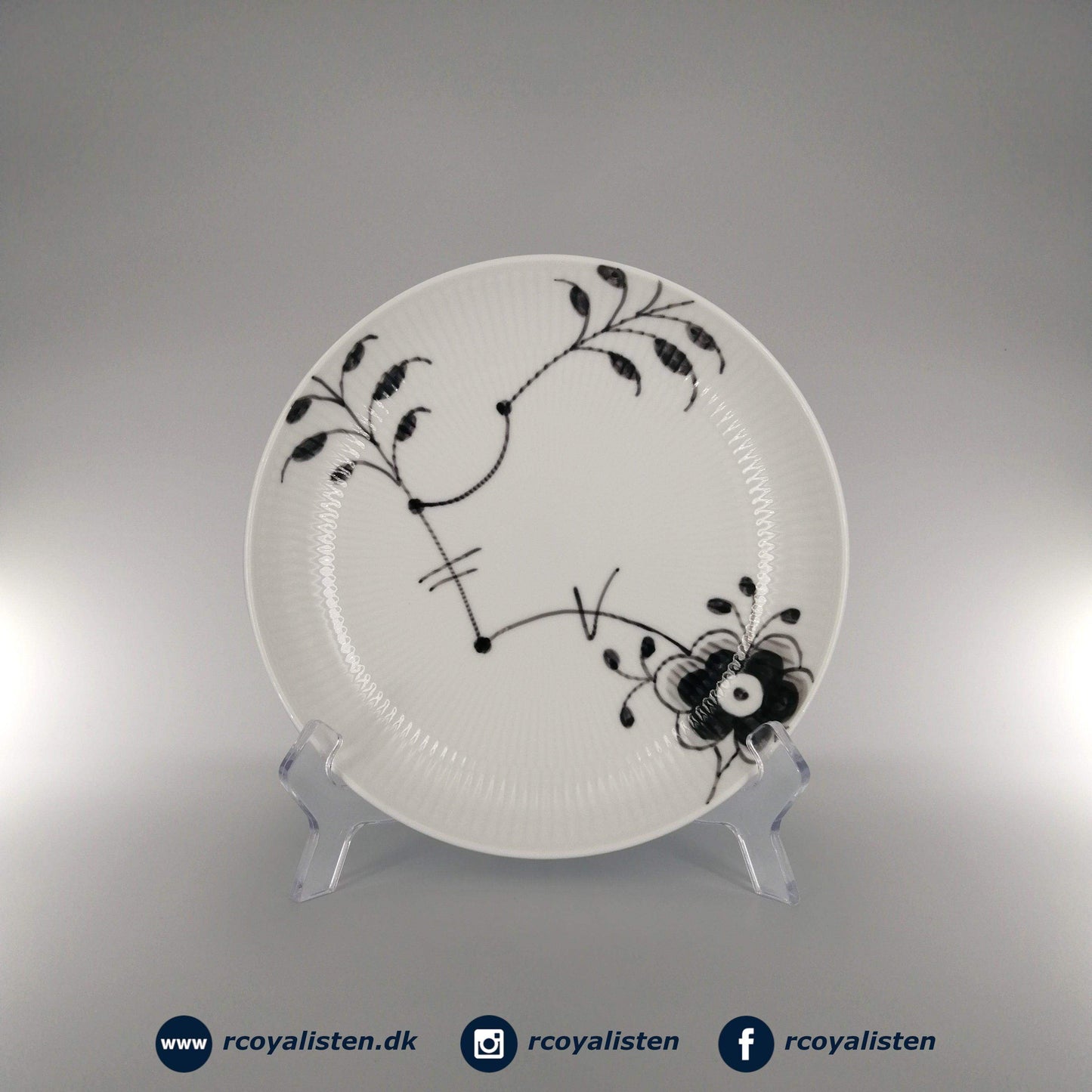 Sort Mega Riflet Moderne Tallerken (20 cm) - RCoyalisten.dk