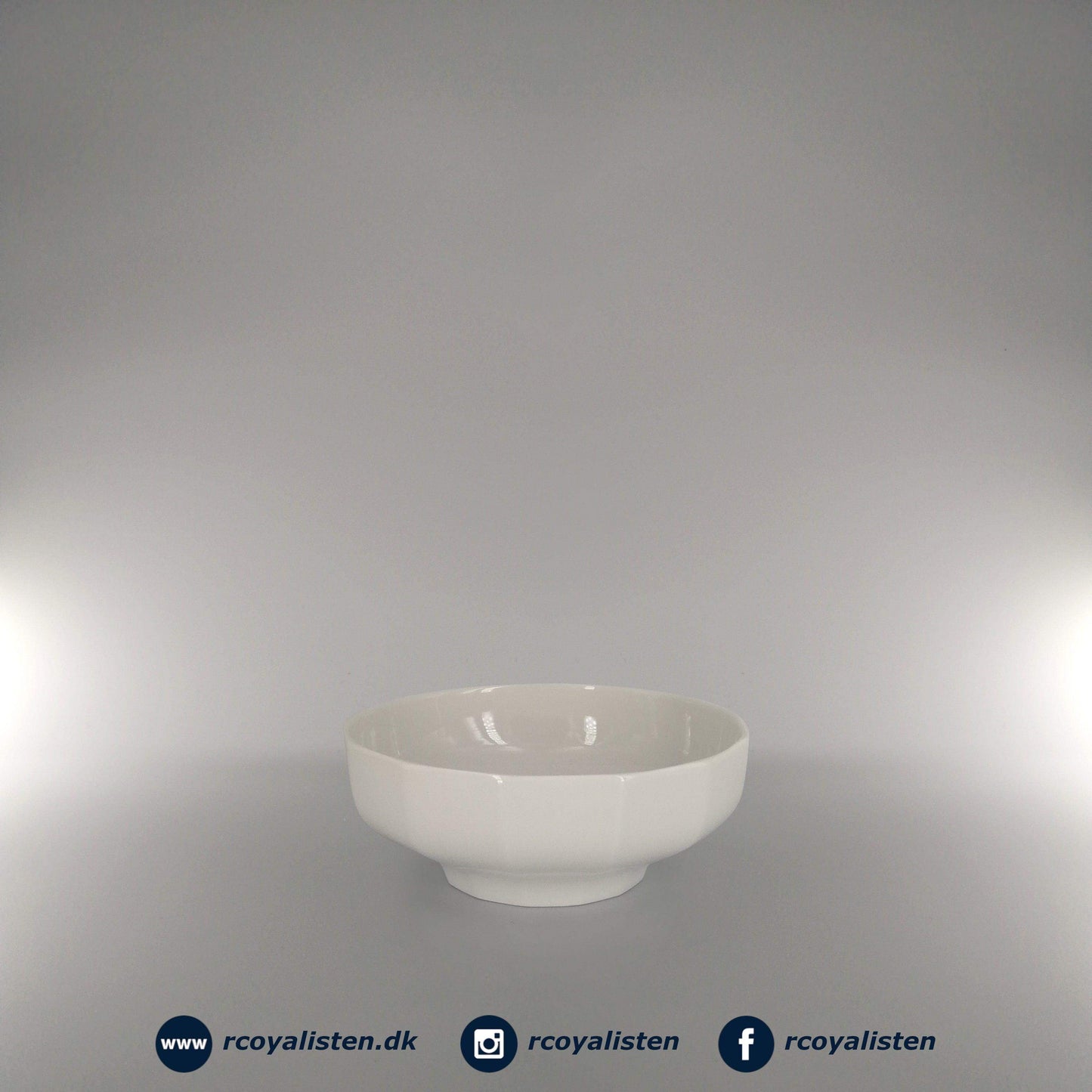 Hvid Facet Skål (14 cm / 40 cl) - RCoyalisten.dk