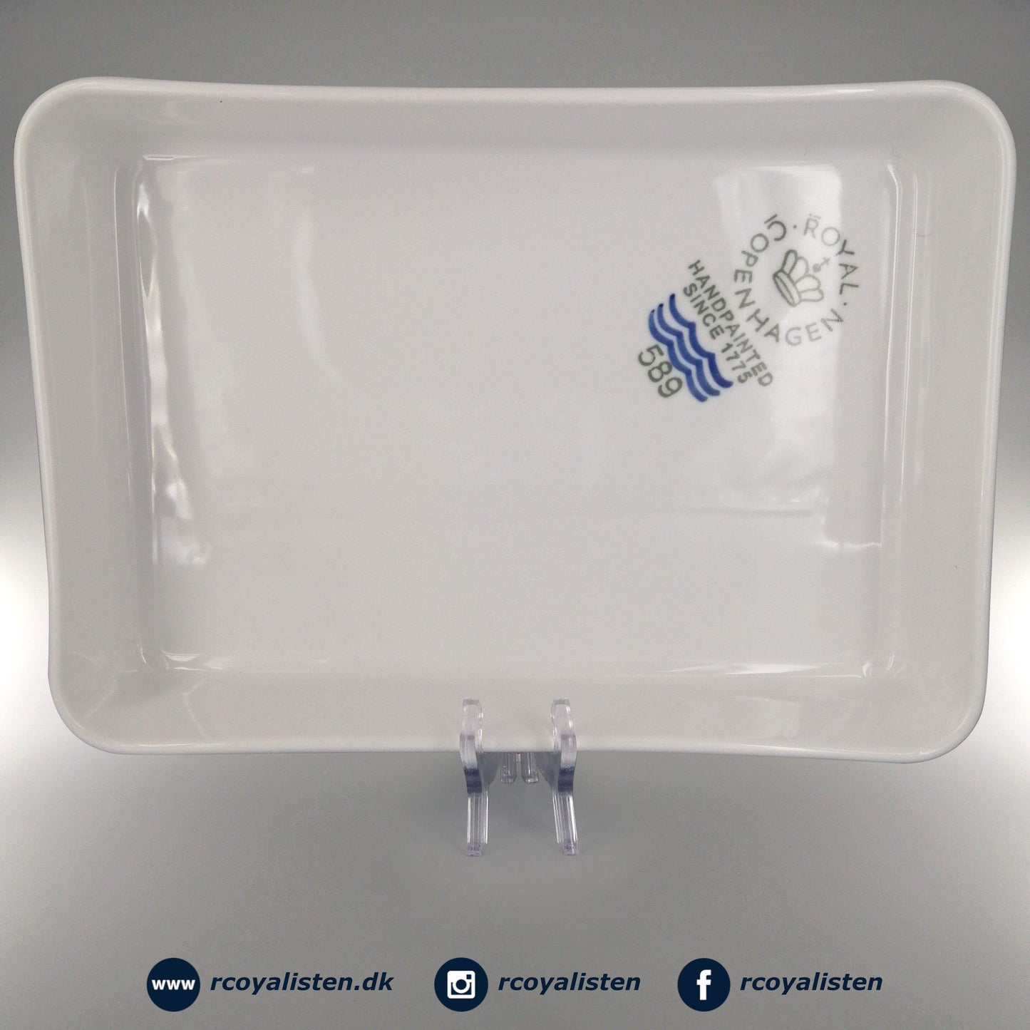 Hvid Riflet Lasagnefad (36 x 25 cm) - RCoyalisten.dk