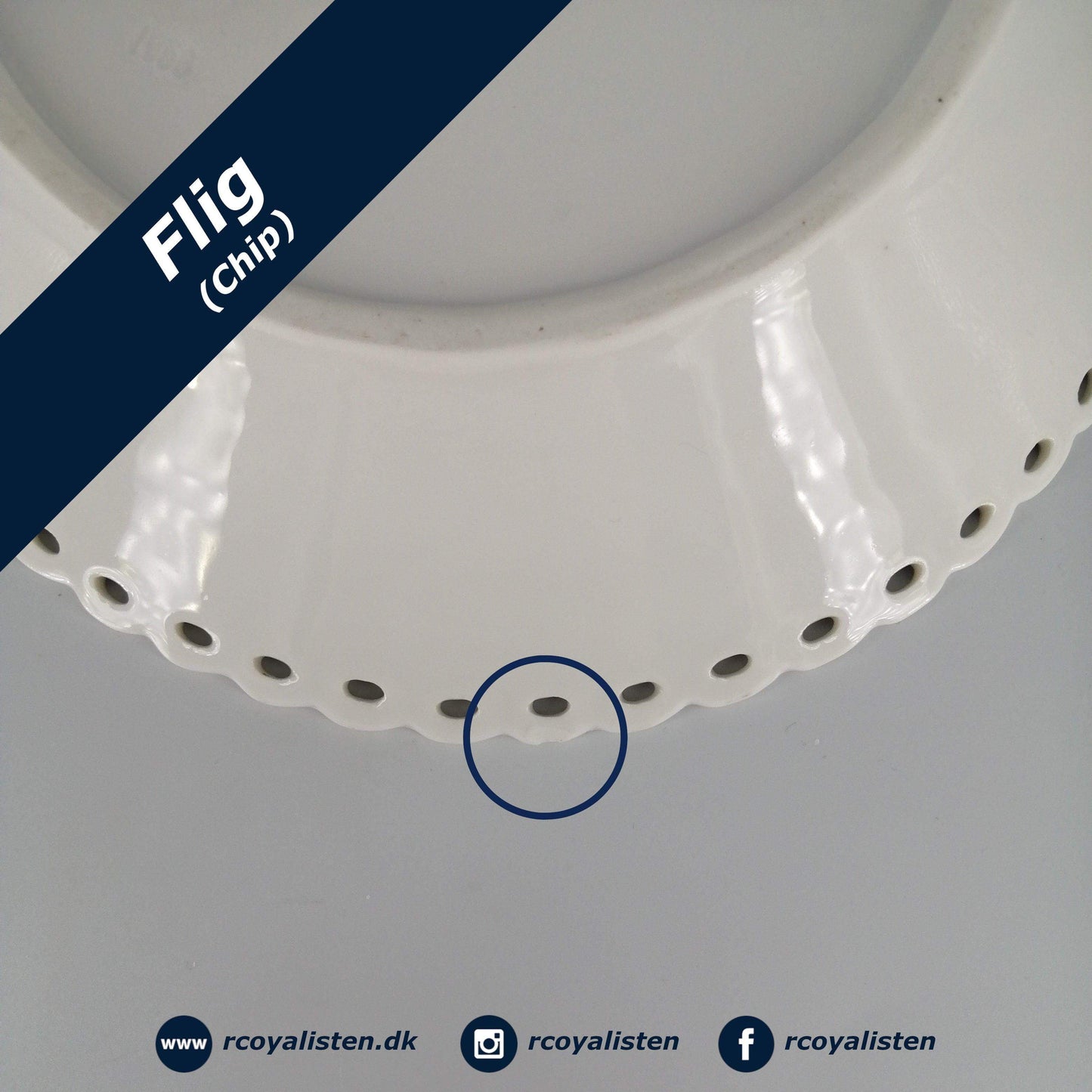 Musselmalet Helblonde Fad (27,5 cm) - RCoyalisten.dk