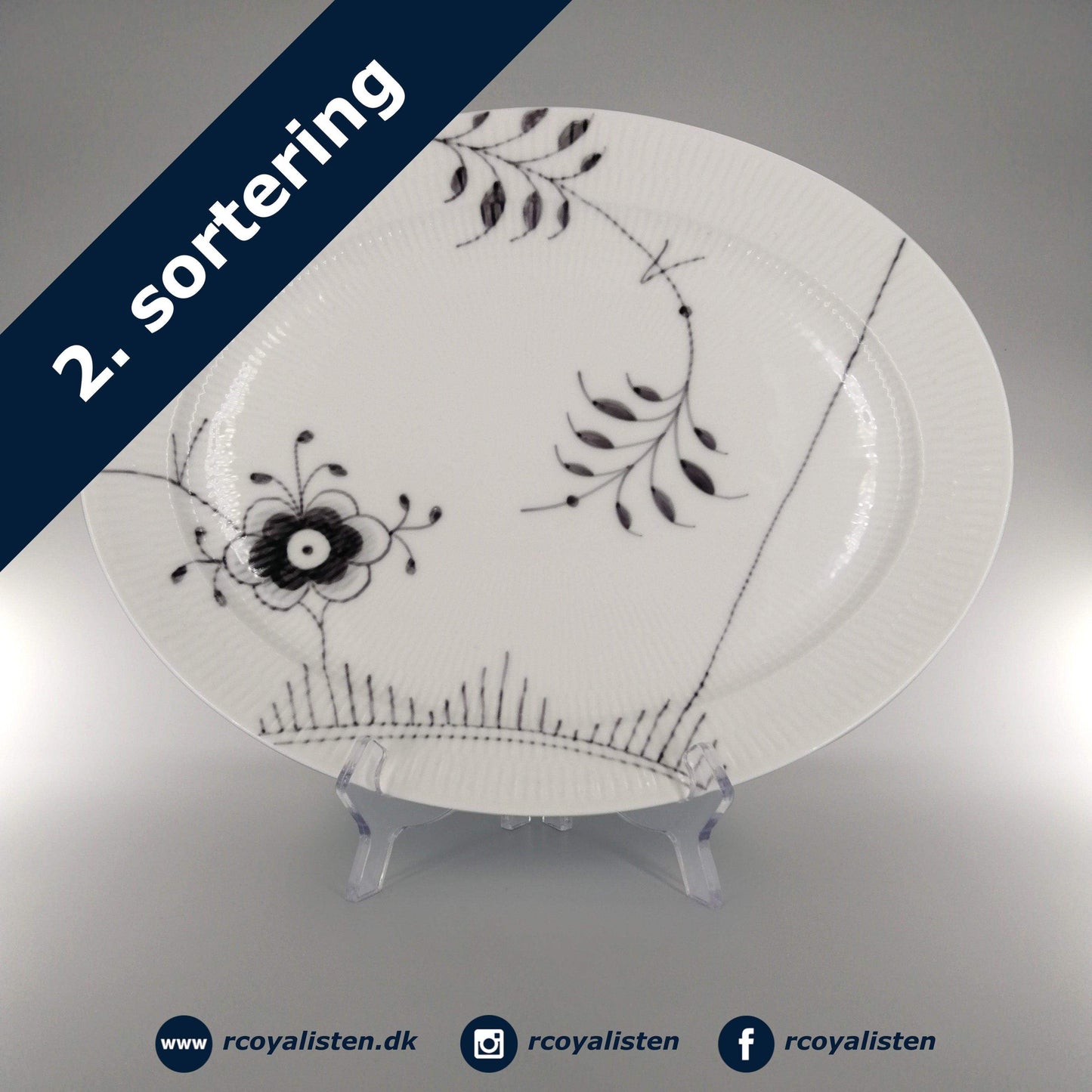 Sort Mega Riflet Ovalt Fad #2 (34 cm) - RCoyalisten.dk
