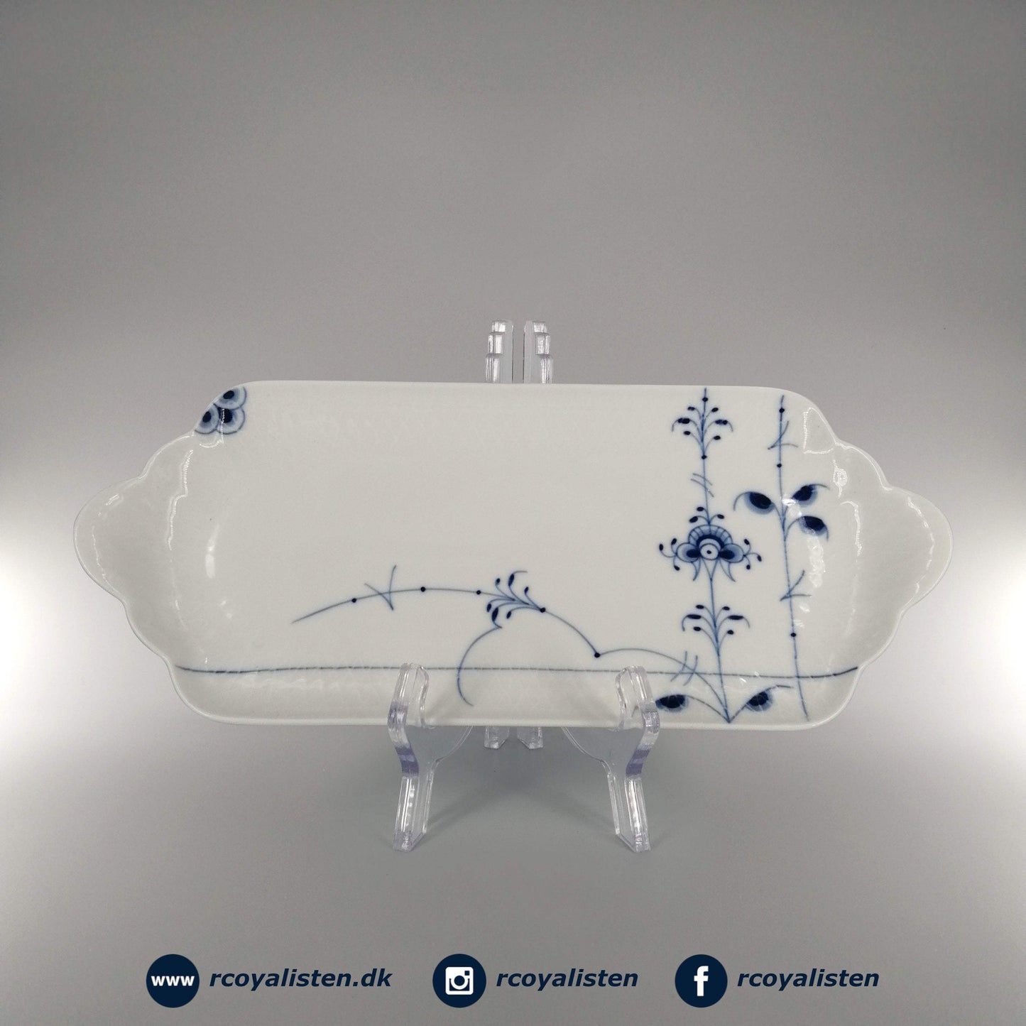 Blå Palmette Fad (28,5 cm) - RCoyalisten.dk