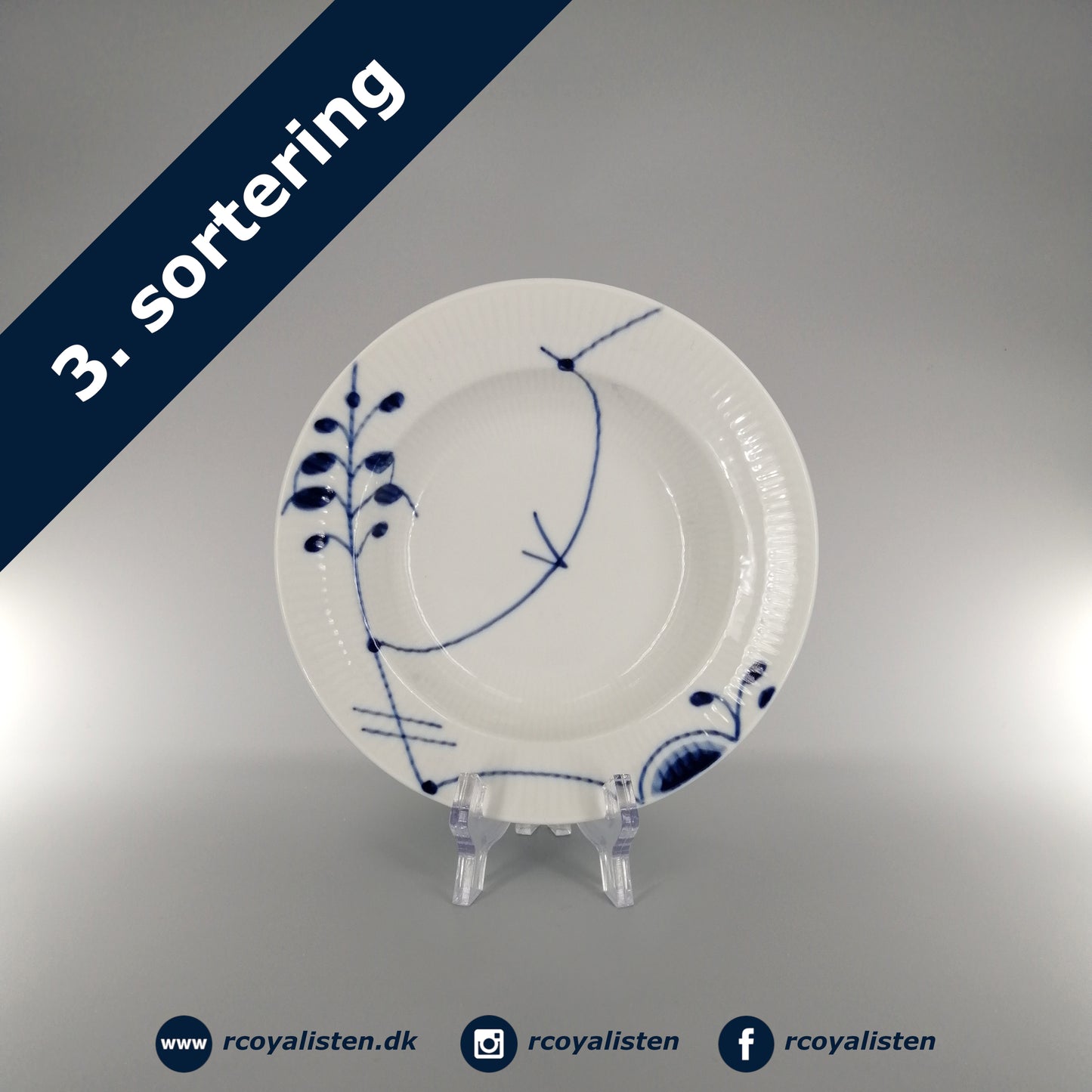 Blå Mega Riflet Dyb Tallerken #1 (17 cm)