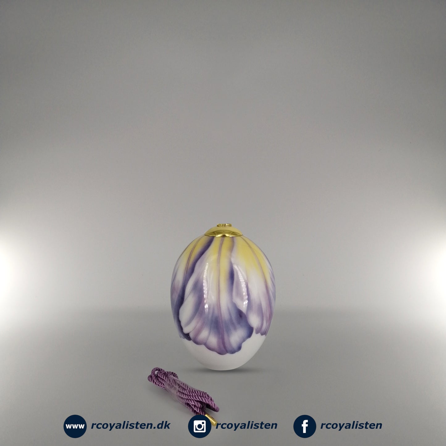 Royal Copenhagen Påskeæg Stor - Tulipan Lilla - RCoyalisten.dk