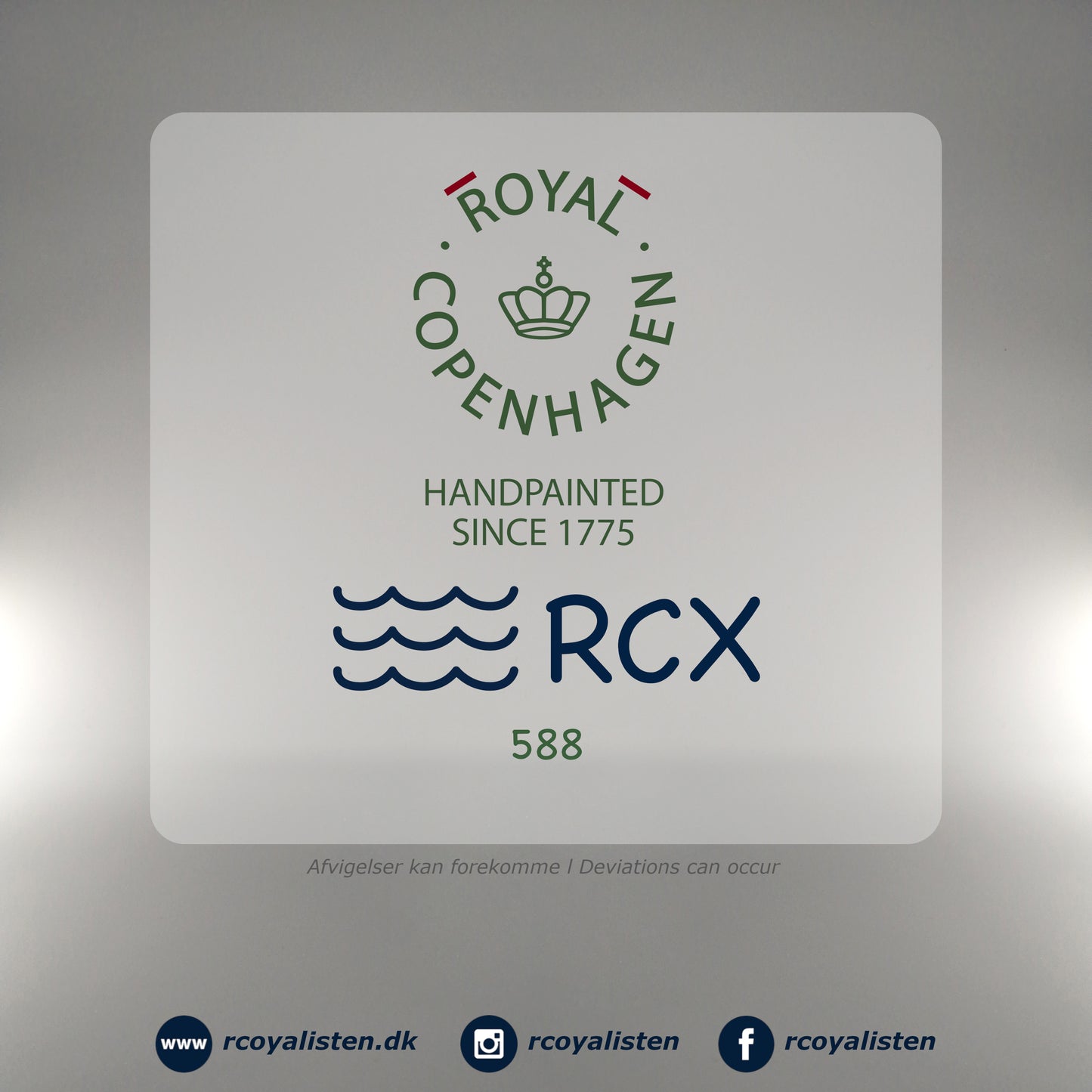 Royal Copenhagen Blå Mega Riflet Rektangulær Fad (22 x 16 cm) - RCoyalisten.dk