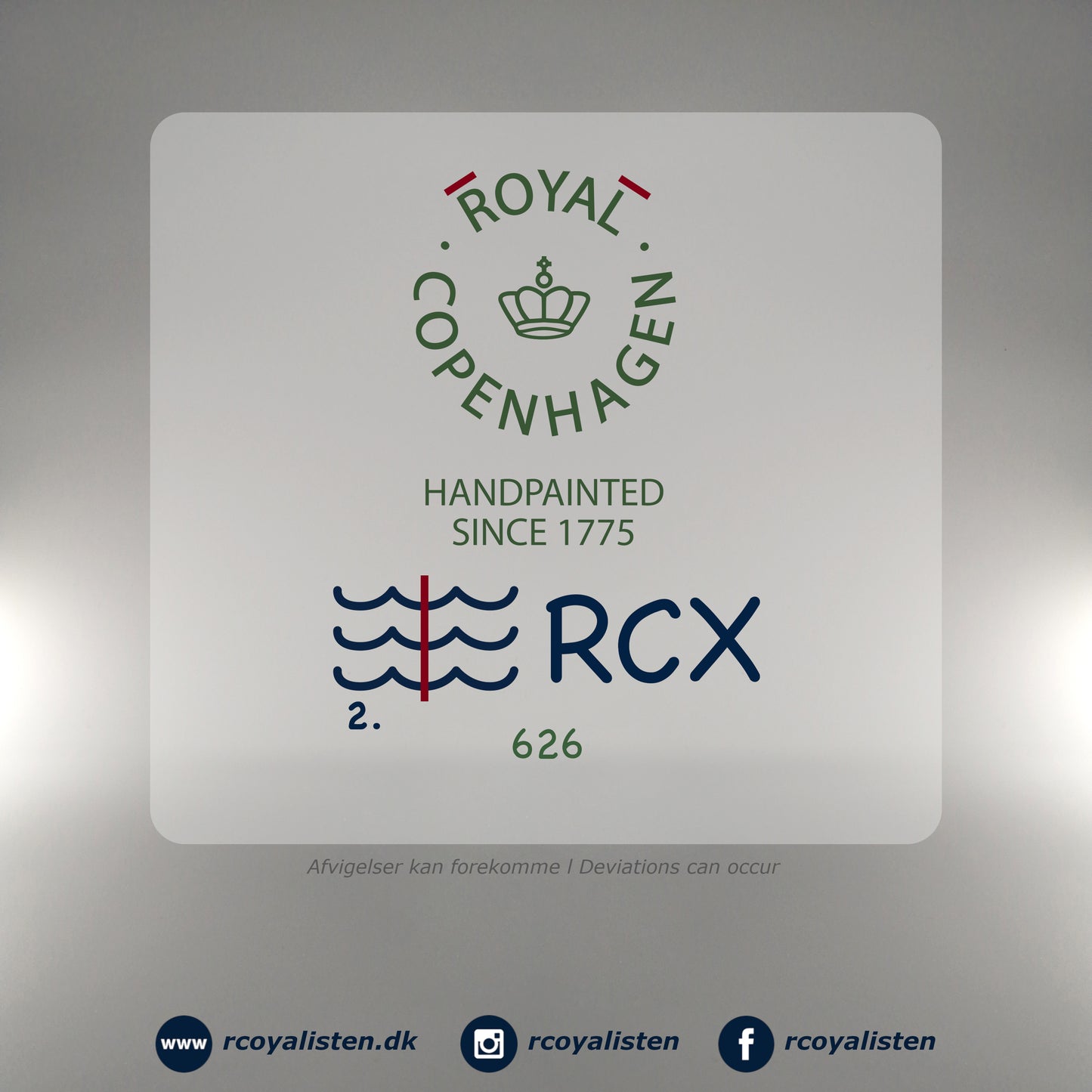 Royal Copenhagen Blå Mega Riflet Ovalt Fad #2 (28 cm) - RCoyalisten.dk
