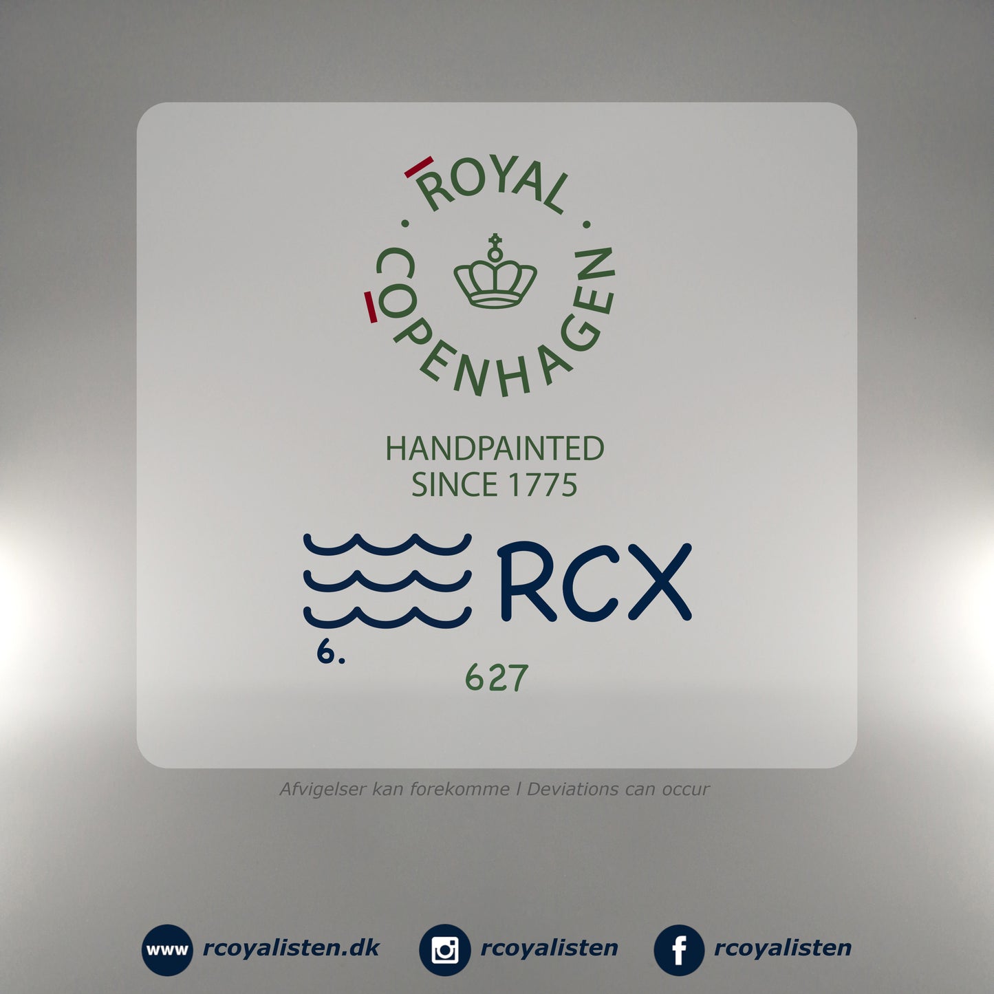 Royal Copenhagen Sort Mega Riflet Tallerken #6 (27 cm) - RCoyalisten.dk