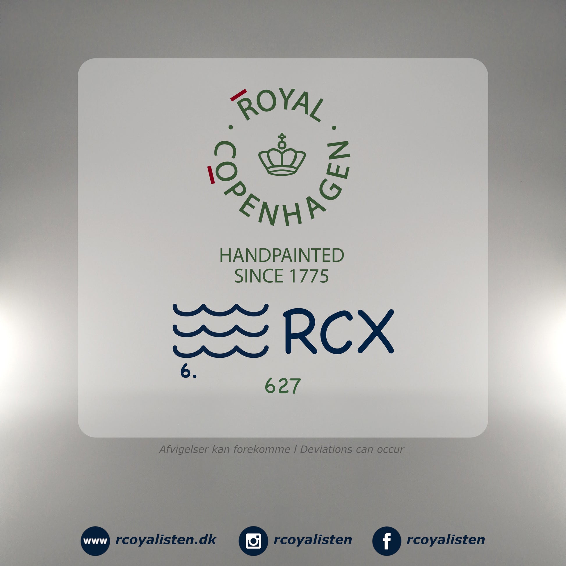 Royal Copenhagen Sort Mega Riflet Tallerken #6 (27 cm) - RCoyalisten.dk