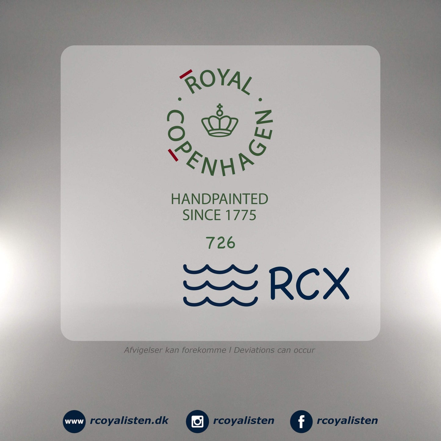 Blå Palmette Fad Firkantet (26 cm) - RCoyalisten.dk