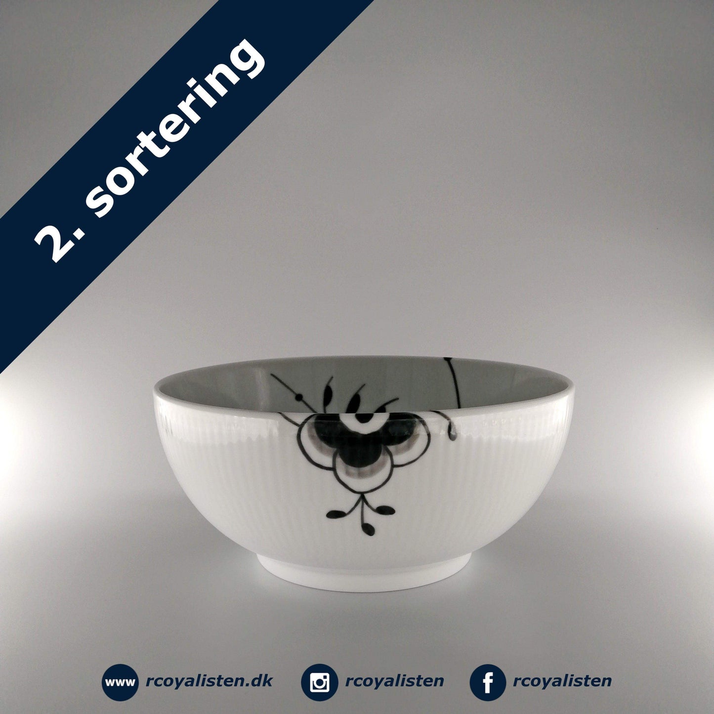 Sort Mega Riflet Skål (21 cm / 180 cl) - RCoyalisten.dk