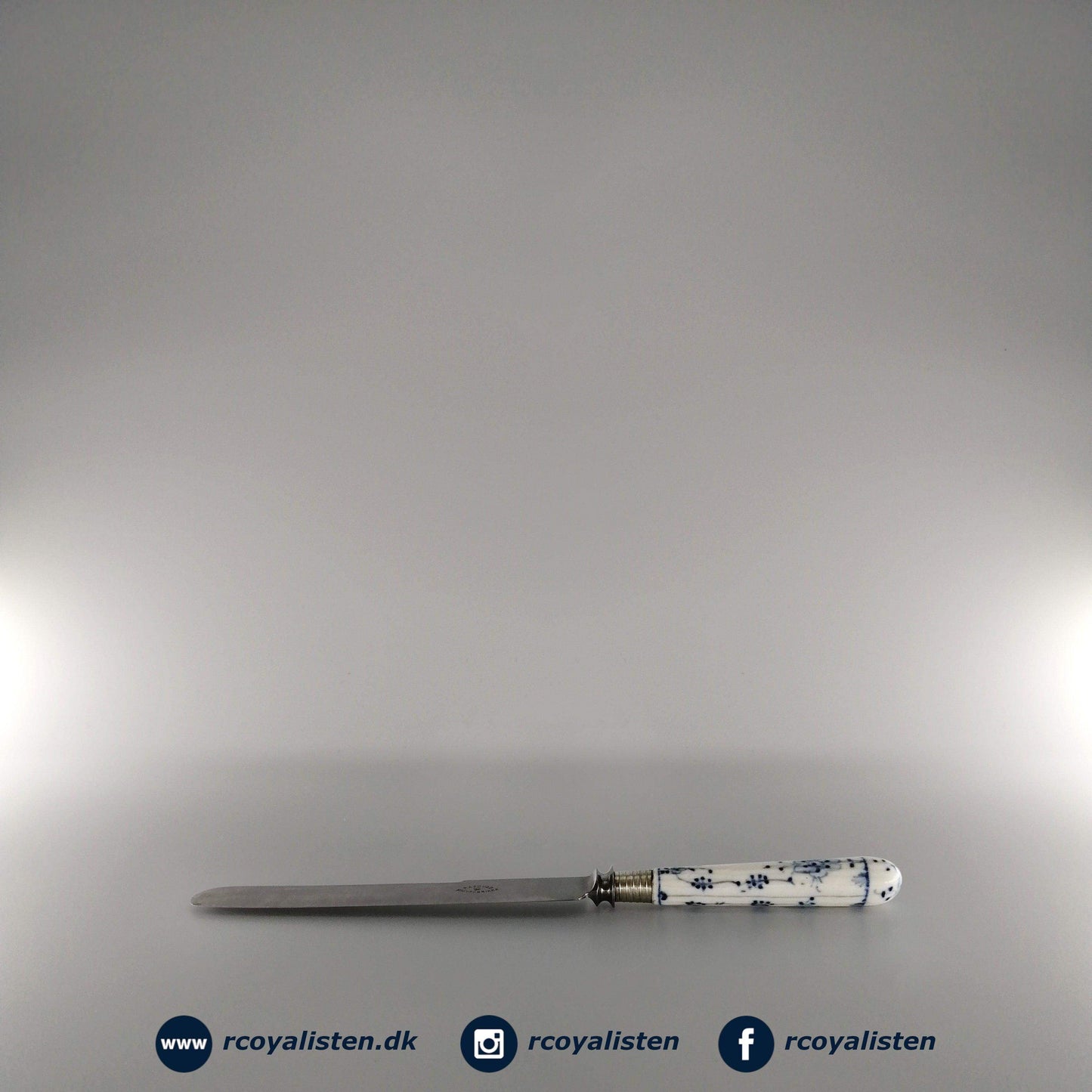 Musselmalet Riflet Kniv (25,5 cm) - RCoyalisten.dk