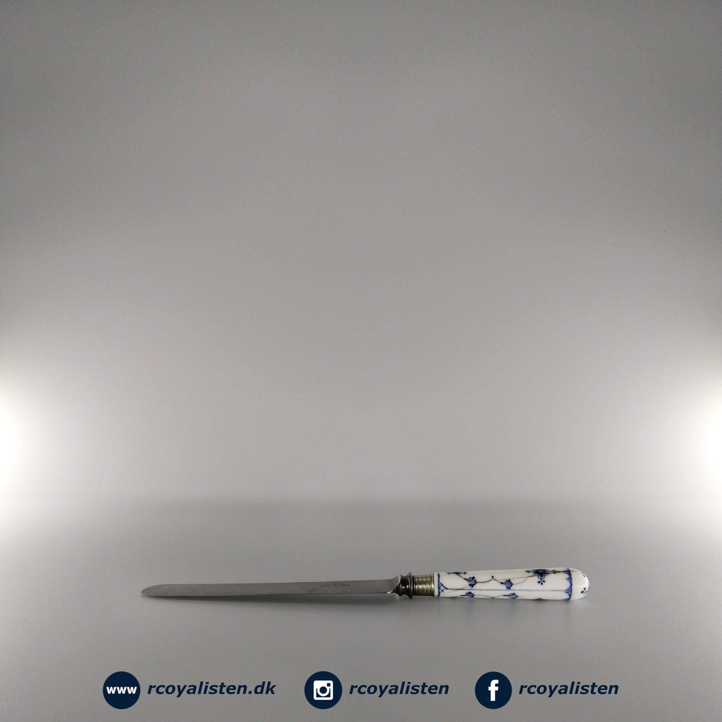 Musselmalet Riflet Kniv (25,5 cm) - RCoyalisten.dk