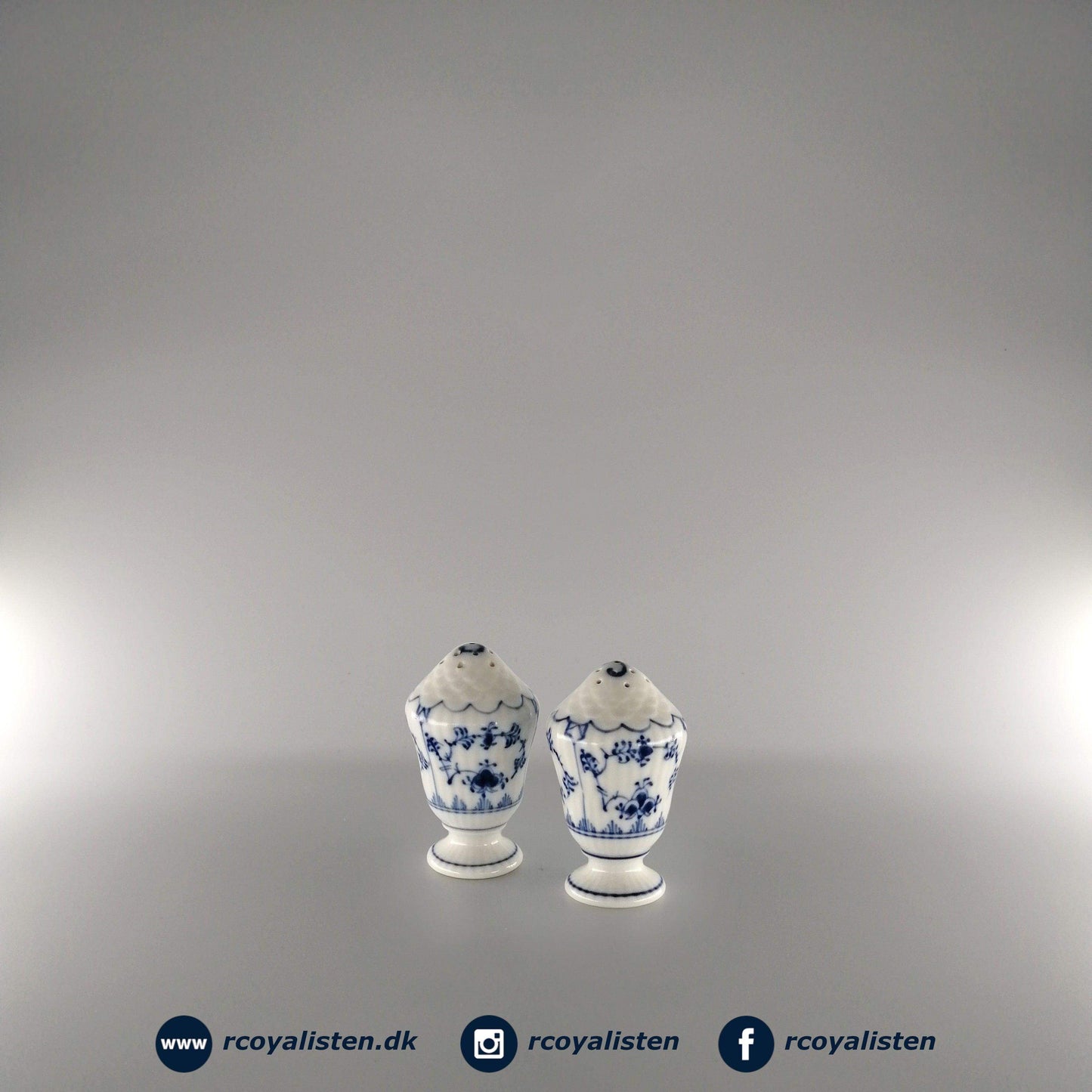 Musselmalet Riflet Salt & Peber (8,5 cm) - RCoyalisten.dk