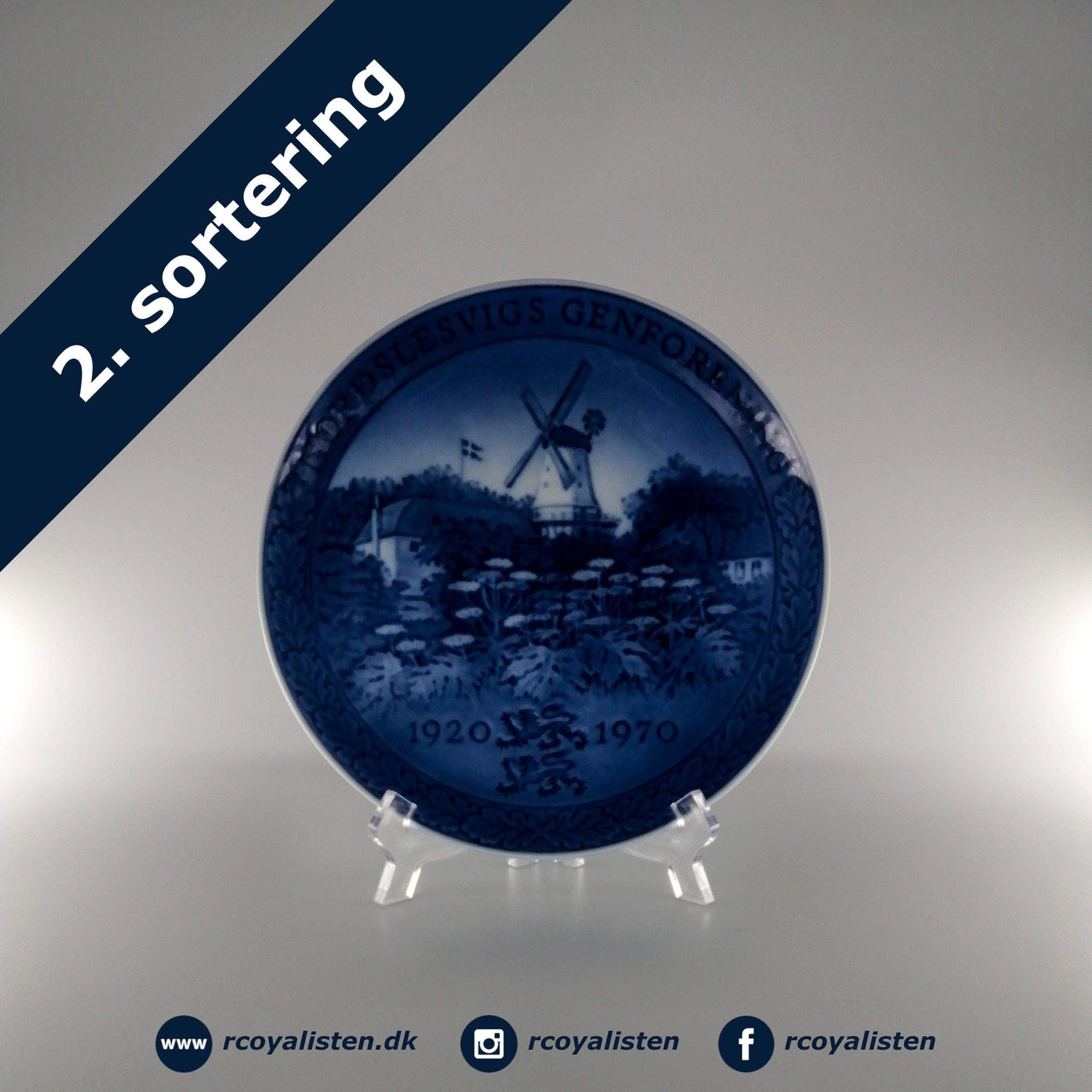 Royal Copenhagen Nordslesvig Genforenings Platte 1920-1970 (20,5 cm) - RCoyalisten.dk