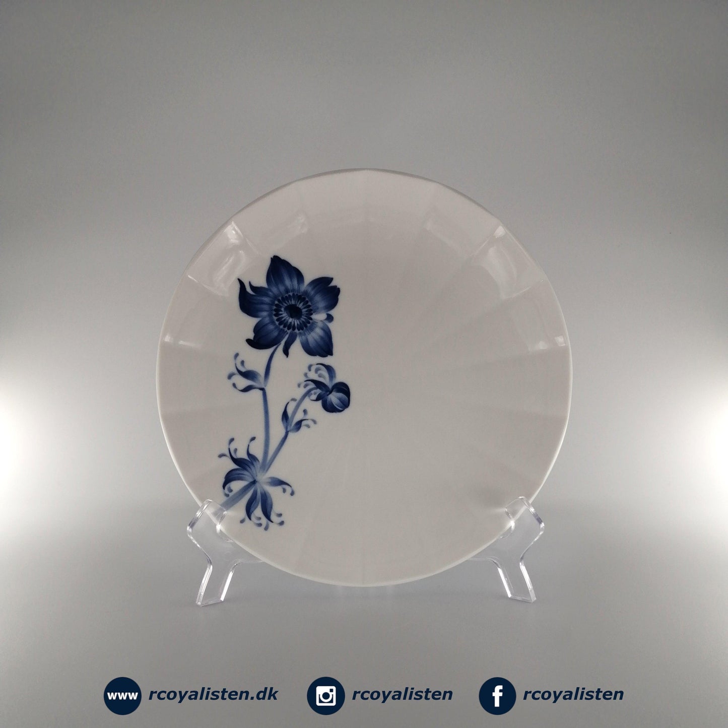 Royal Copenhagen Blomst Tallerken (22 cm) - Fransk Anemone - RCoyalisten.dk