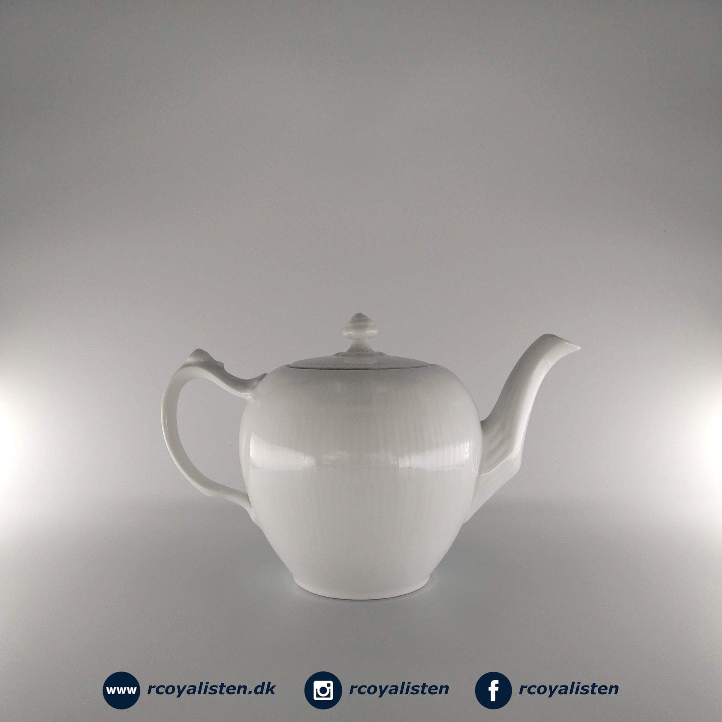 Hvid Riflet Tekande (15,5 cm / 100 cl) - RCoyalisten.dk