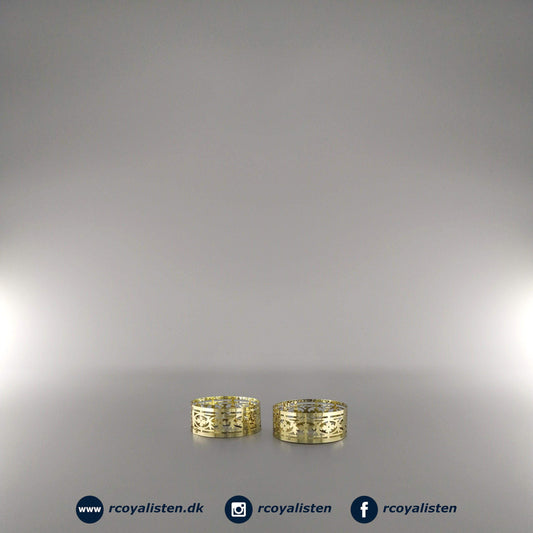 Golden Christmas Fyrfadsstage - Guld (2-pak) - RCoyalisten.dk