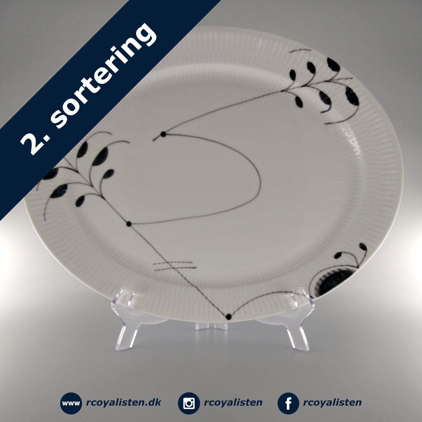 Sort Mega Riflet Ovalt Fad (34 cm) - RCoyalisten.dk