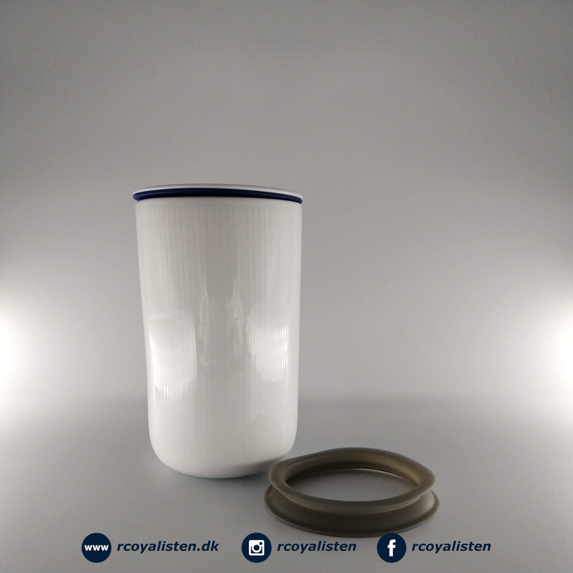 Hvid Riflet Opbevaringskrukke (19 cm / 115 cl) - RCoyalisten.dk