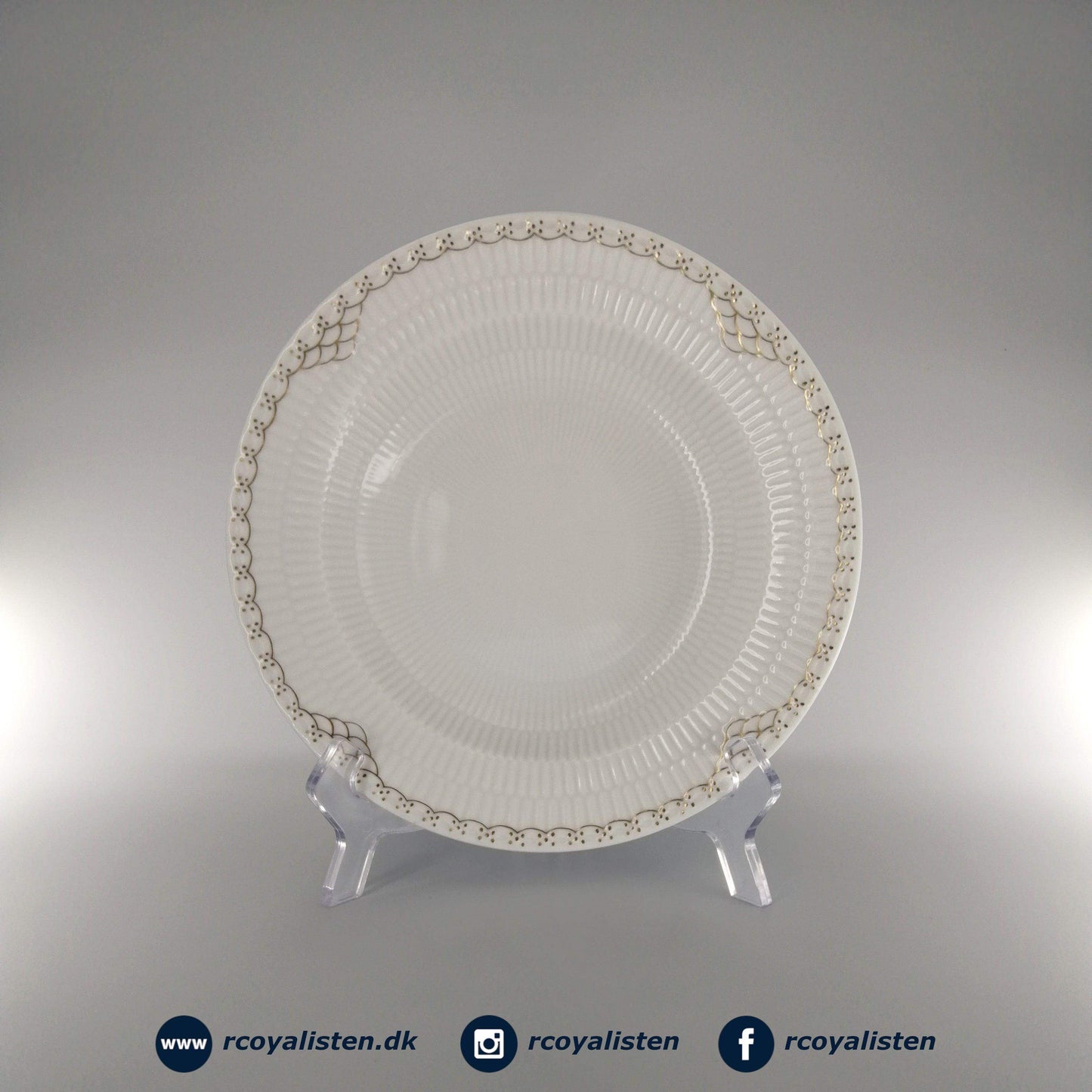 Prinsesse Guld Dyb Tallerken (21 cm) - RCoyalisten.dk