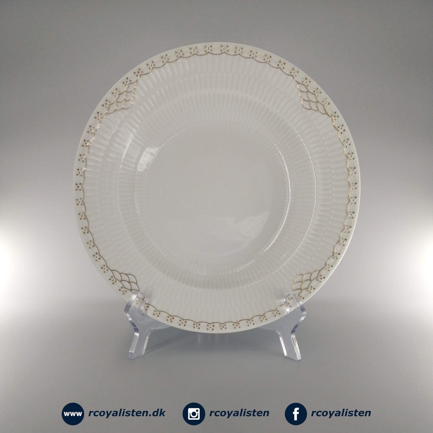 Prinsesse Guld Dyb Tallerken (24 cm) - RCoyalisten.dk