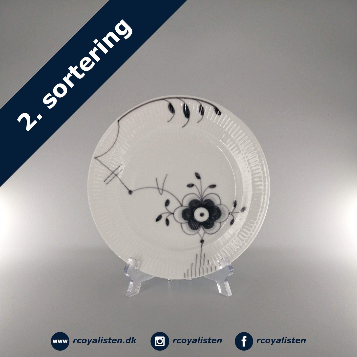 Sort Mega Riflet Tallerken #6 (19 cm) - RCoyalisten.dk