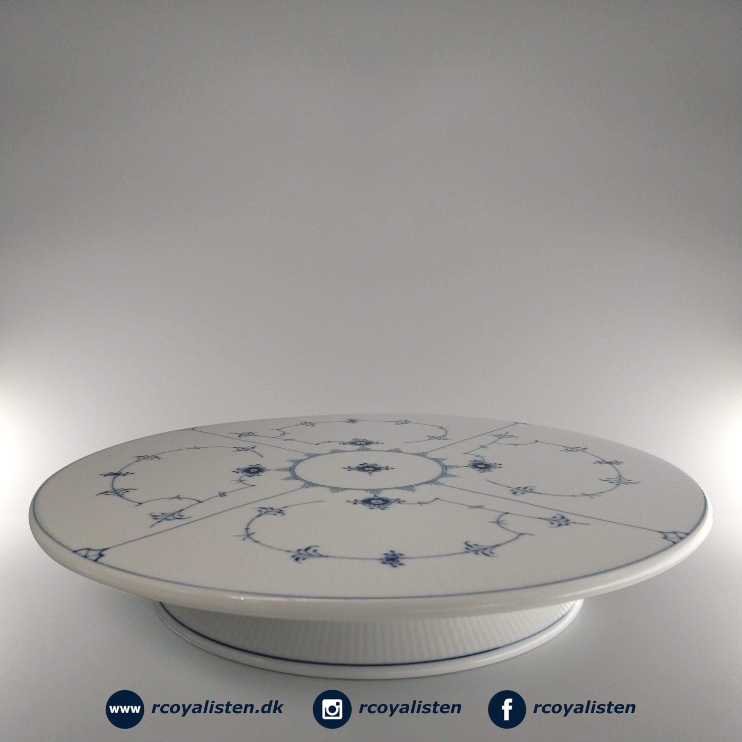 Musselmalet Riflet Lagkagefad (32 cm) - RCoyalisten.dk