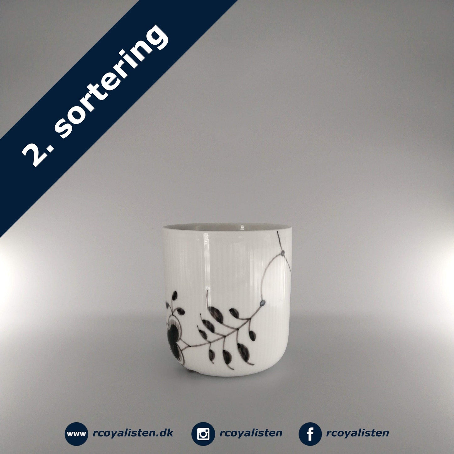 Sort Mega Riflet Opbevaringskrukke (13 cm / 80 cl) - Bund - RCoyalisten.dk