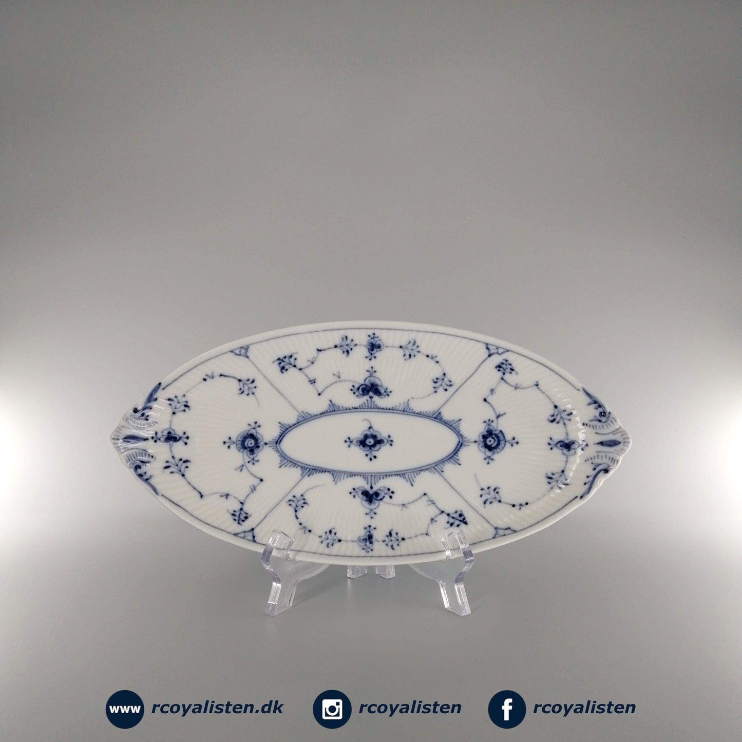 Musselmalet Riflet Asiet (25 cm) - RCoyalisten.dk