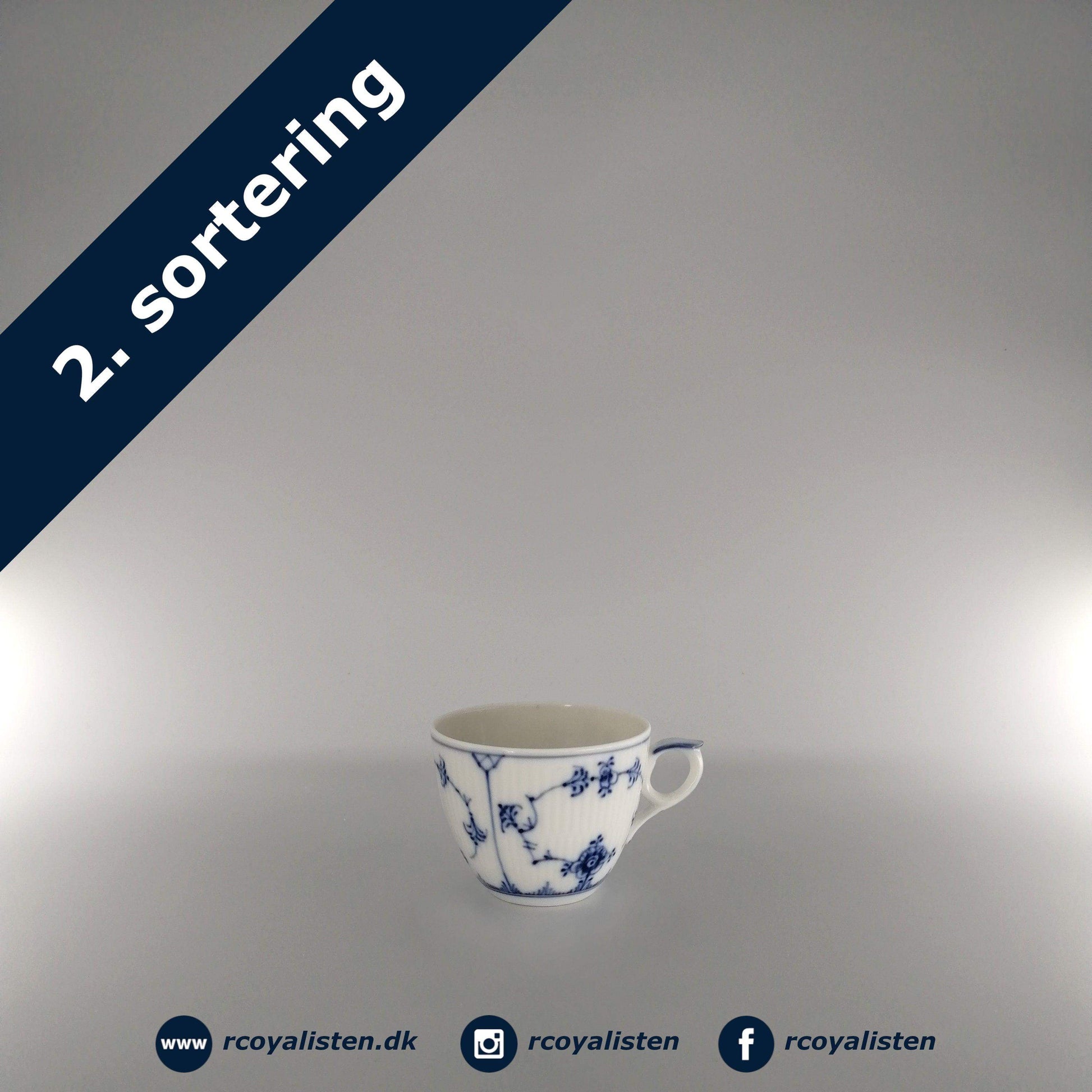 Musselmalet Riflet Kaffekop (17 cl) - RCoyalisten.dk