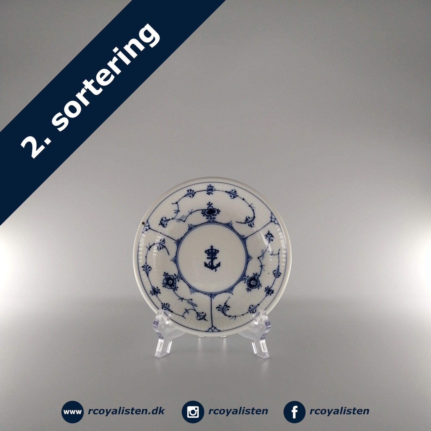 Royal Copenhagen Musselmalet Riflet Chokolade Underkop (14 cm) - RCoyalisten.dk