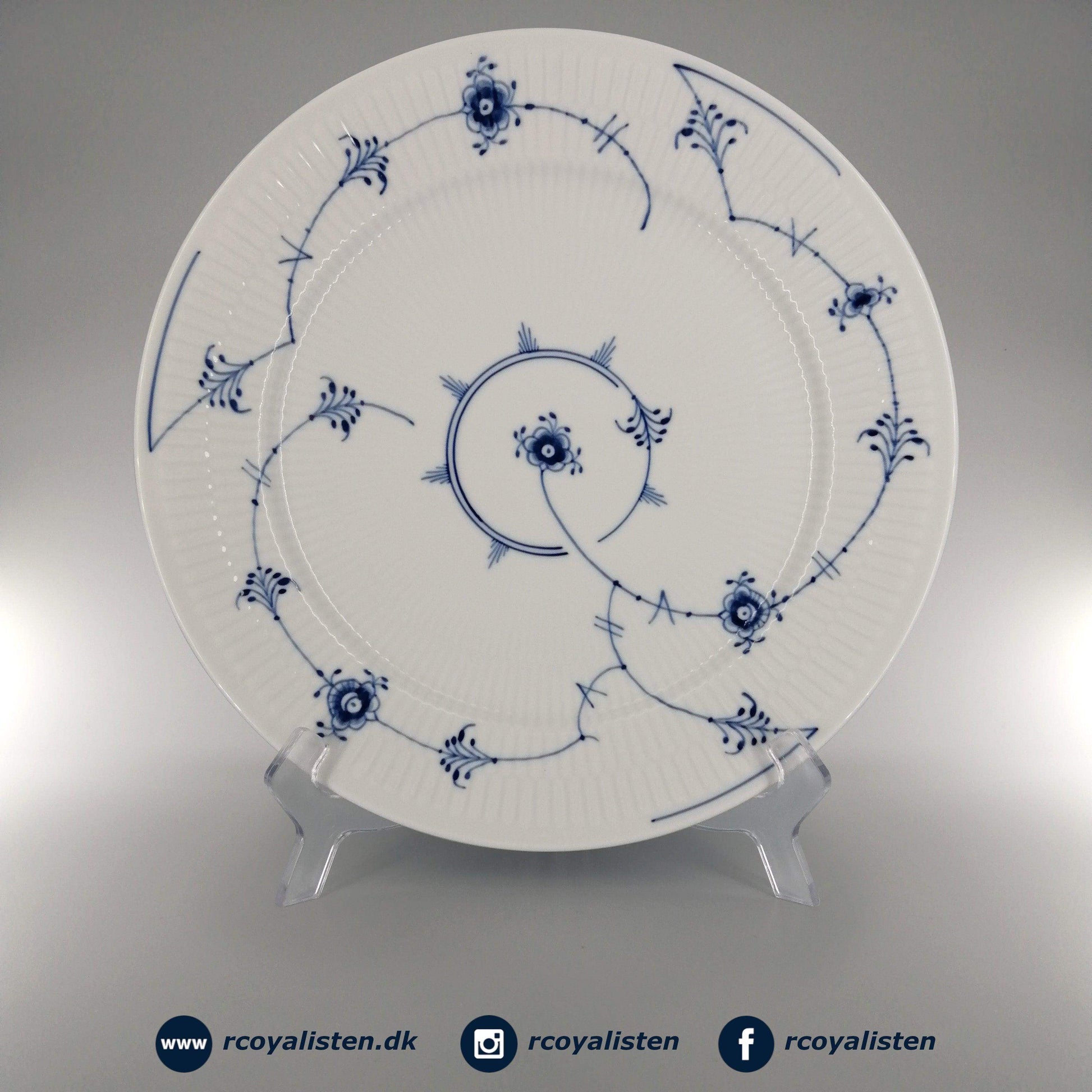Musselmalet Riflet Blue Copenhagen Tallerken (27 cm) - RCoyalisten.dk