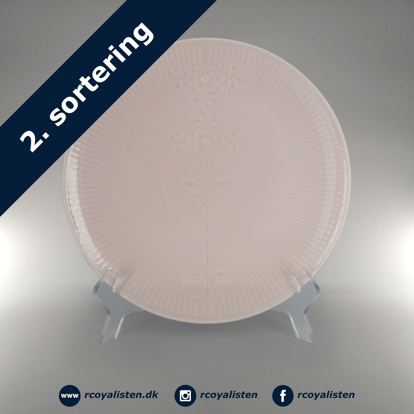 Flower Emblem Coupe Tallerken (23 cm) - Lyserød