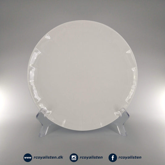 Hvid Facet Tallerken (22 cm) - RCoyalisten.dk