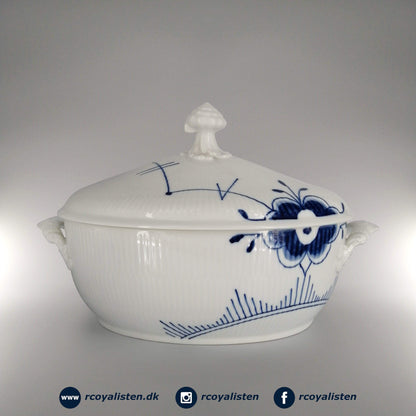 Royal Copenhagen Blå Mega Riflet Terrin (200 cl) - RCoyalisten.dk
