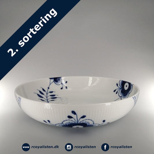 Royal Copenhagen Blå Mega Riflet Skål (28 cm / 240 cl) - RCoyalisten.dk