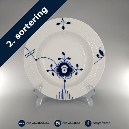 Royal Copenhagen Blå Mega Riflet Dyb Tallerken #4 (21 cm) - RCoyalisten.dk