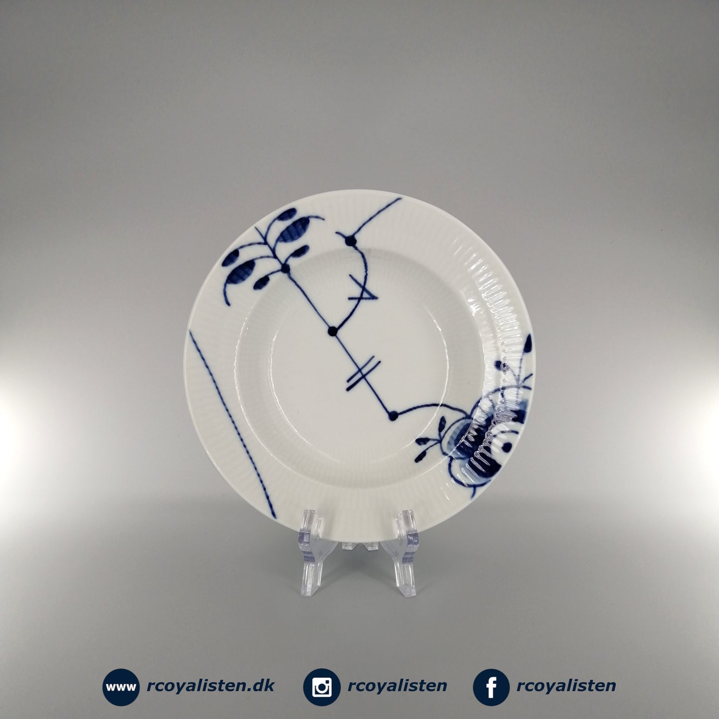 Blå Mega Riflet Dyb Tallerken #3 (17 cm)
