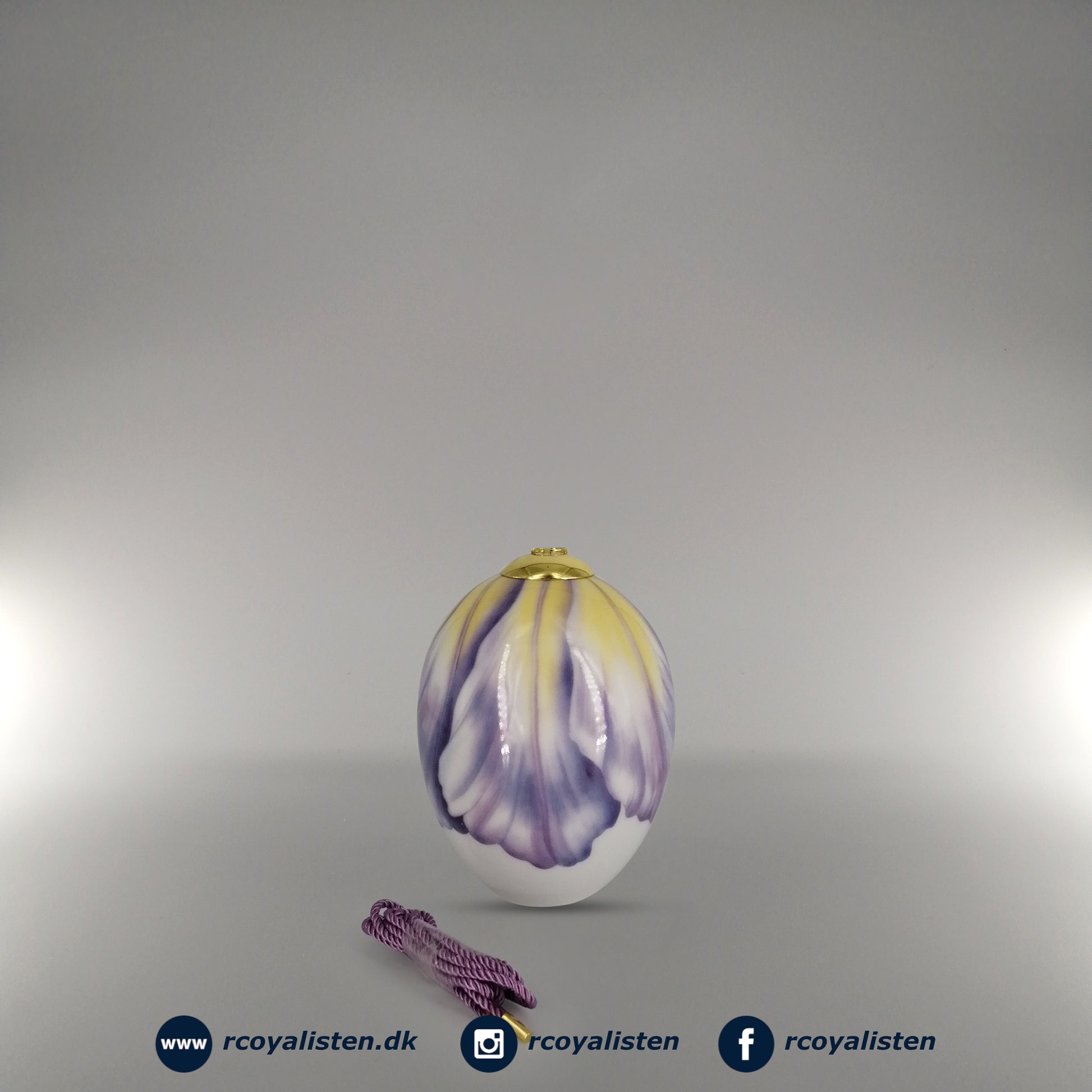 Royal Copenhagen Påskeæg Stor - Tulipan Lilla - RCoyalisten.dk