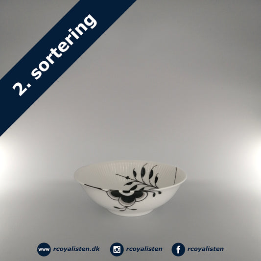 Royal Copenhagen Sort Mega Riflet Skål (16 cm / 35 cl) - RCoyalisten.dk