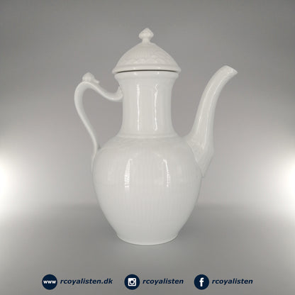 Royal Copenhagen Hvid Halvblonde Kaffekande (24 cm / 100 cl) - RCoyalisten.dk